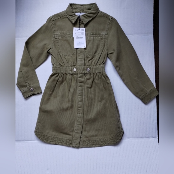 Zara Girls Dress Green Size 7 - Picture 1 of 3